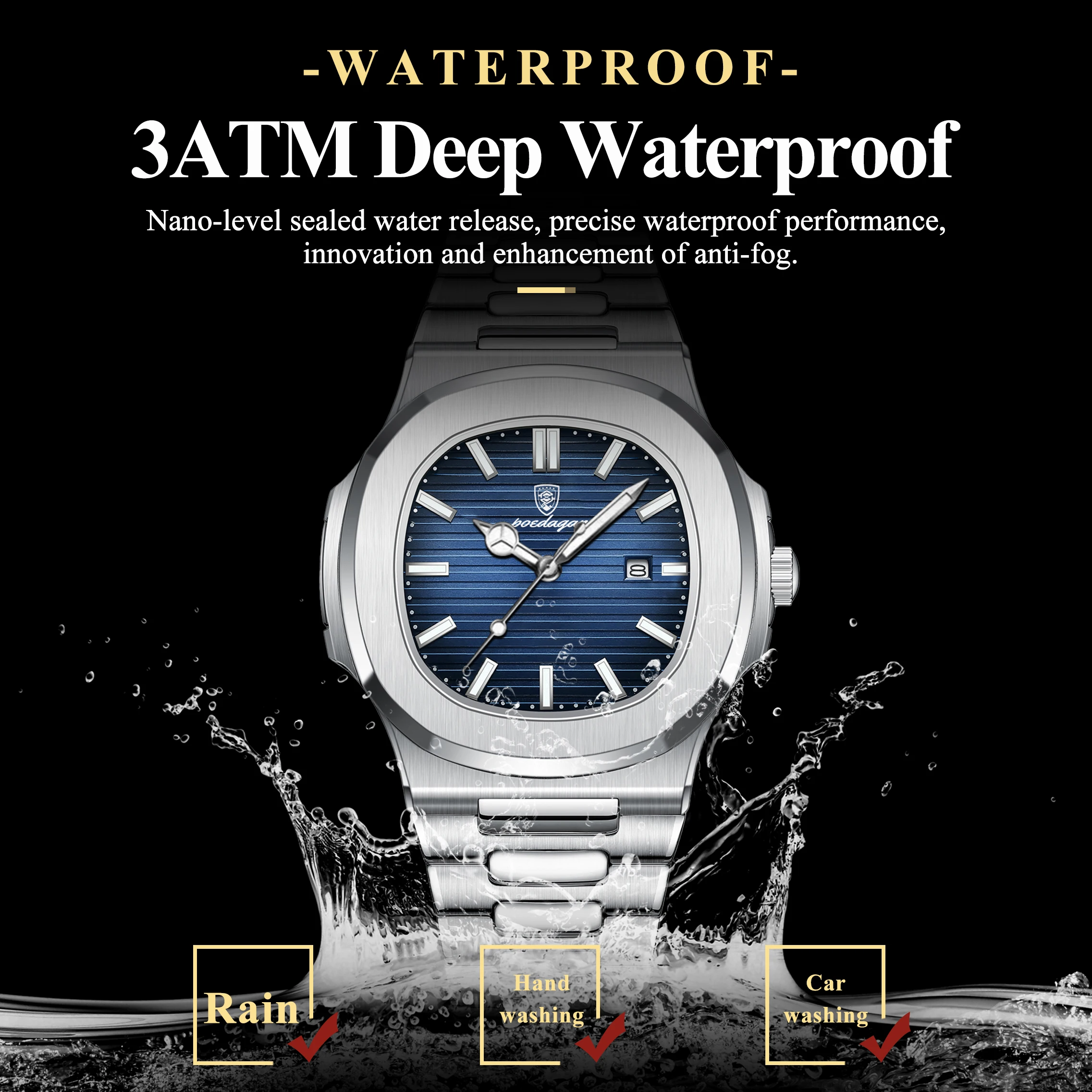 Casual Couple Waterproof Luminous Date Watch